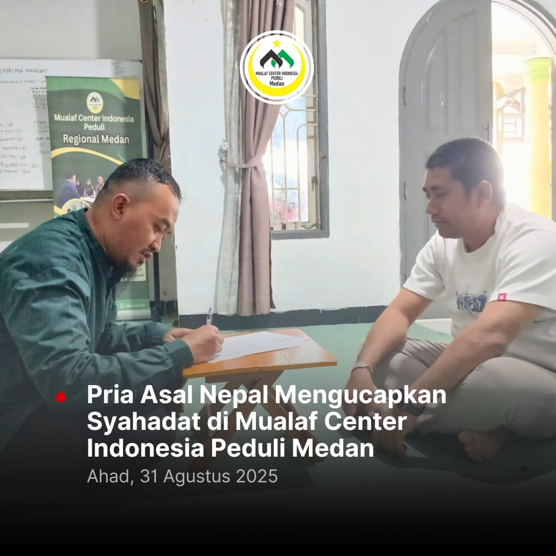 Pria Asal Nepal Resmi Mengucapkan Syahadat di Medan - Mualaf Center Medan