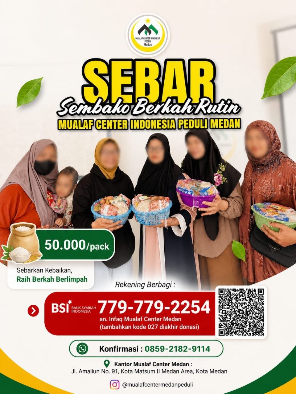 SEBAR: Program Sembako Berkah Rutin untuk Mualaf & Dhuafa - Mualaf Center Medan